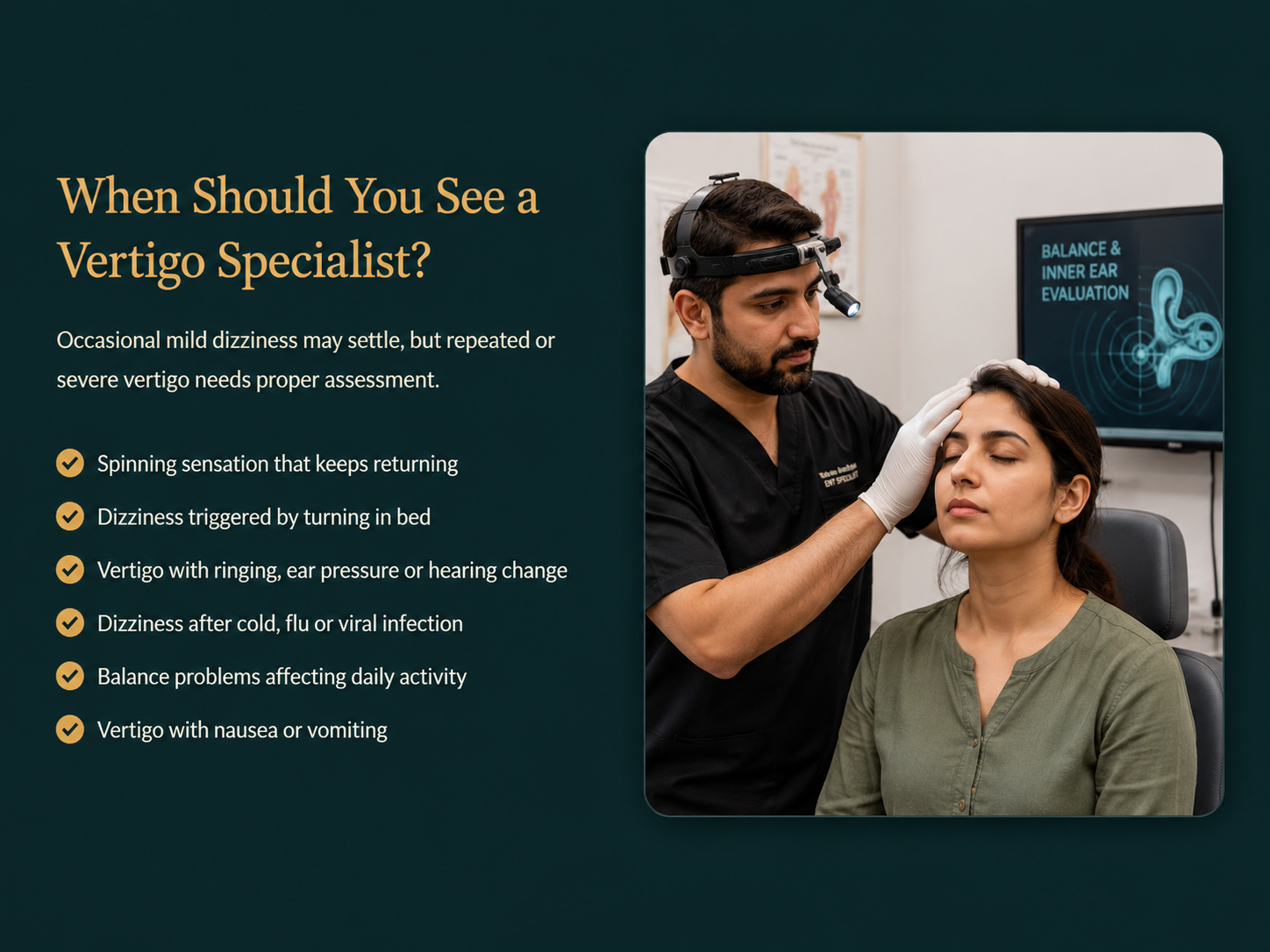 Vertigo consultation at JSK ENT Clinic